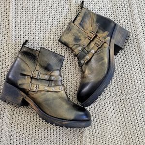 Eric Michael Gold Moto Boot